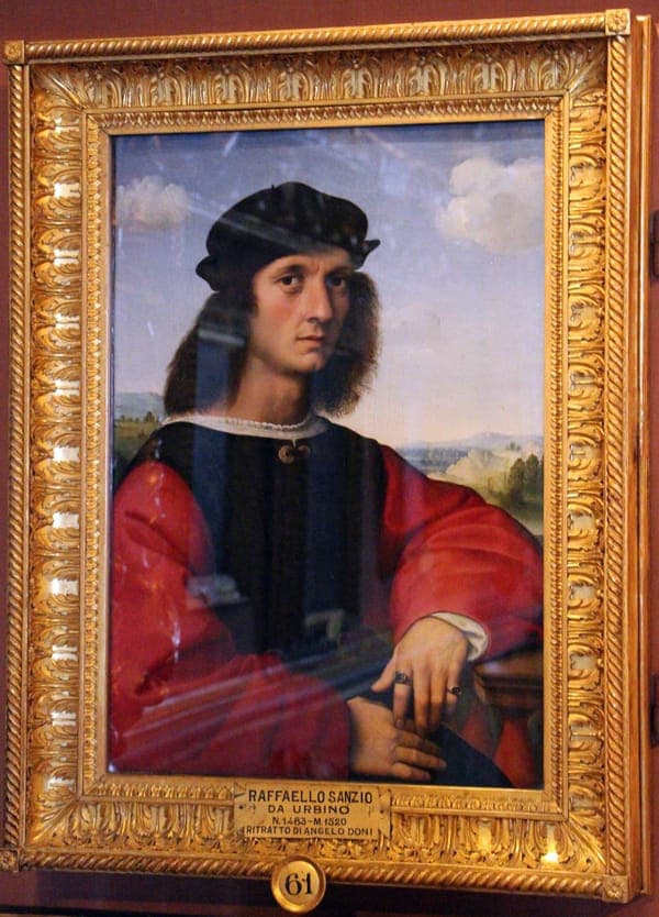 Raffaello sanzio, ritratto di agnolo doni