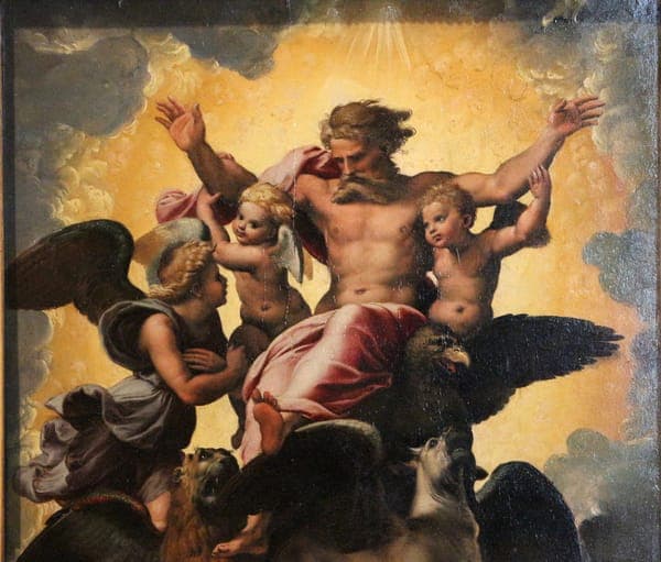 Raffaello, visione di ezechiele, 1518 ca., 02