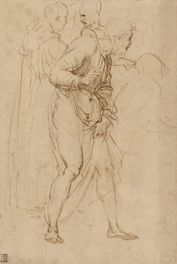 Studies for the Disputa (recto), 84.GA.920