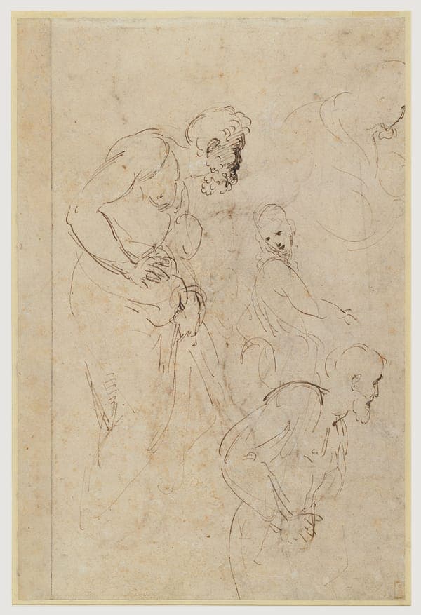 Studies for the Disputa (verso), 84.GA.920