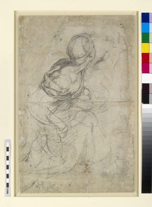 Studies for two kneeling Women b, c. 1512