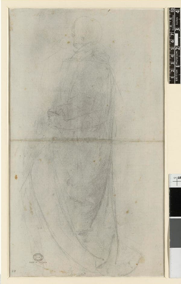 Verso A standing male figure, 1895,0915.618