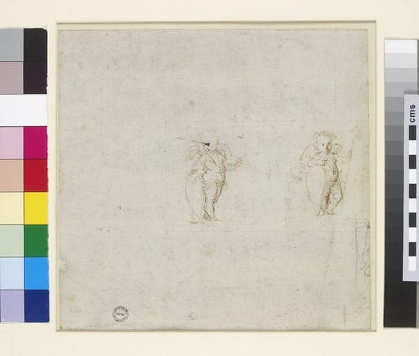 Verso Two Studies of Amorini