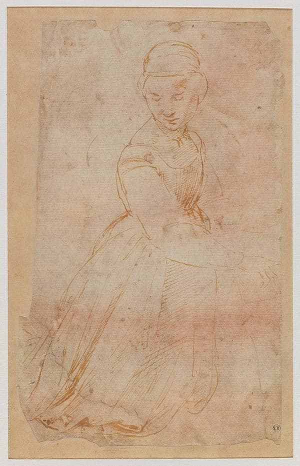 Raphaël - Femme agenouillée (verso), 1285-04