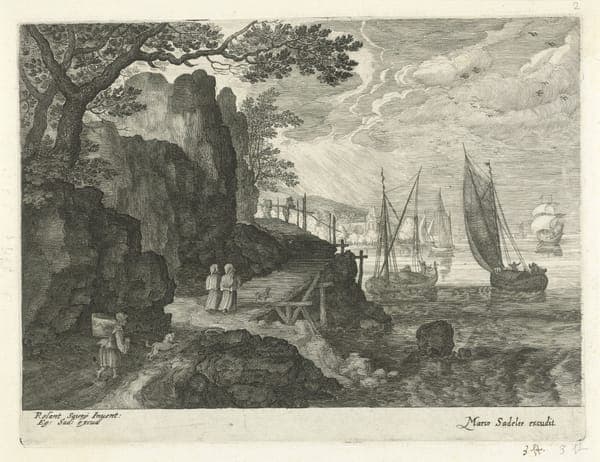 Gezicht op een haven