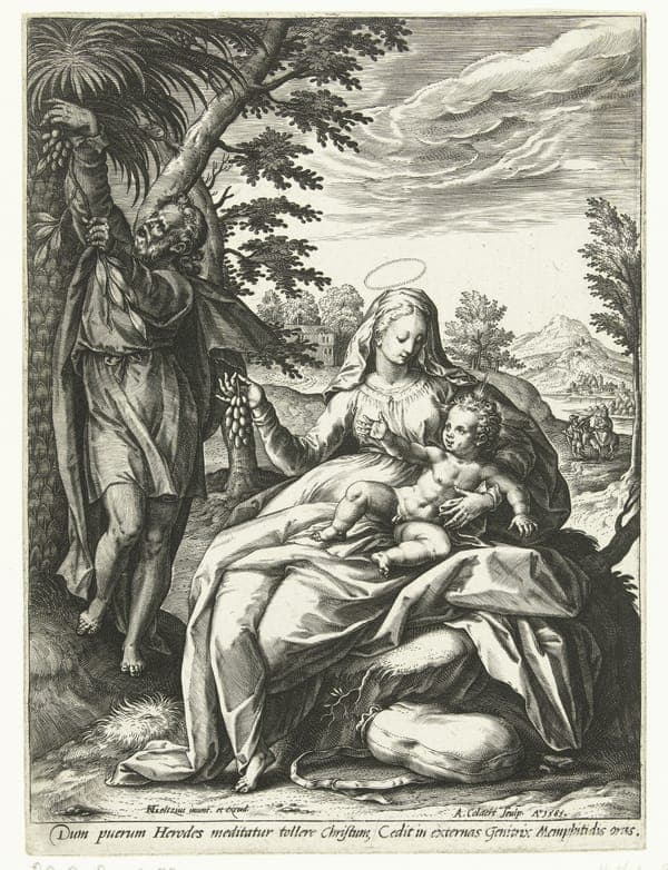 Rust op de vlucht naar Egypte, RP-P-BI-6075A