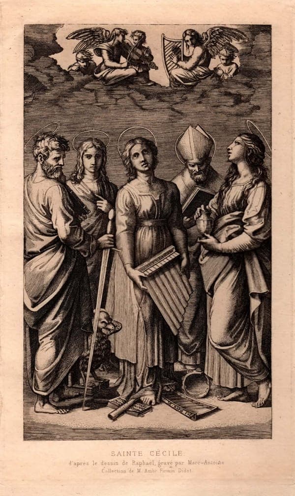 Sainte cecile from karl XII bible 1842