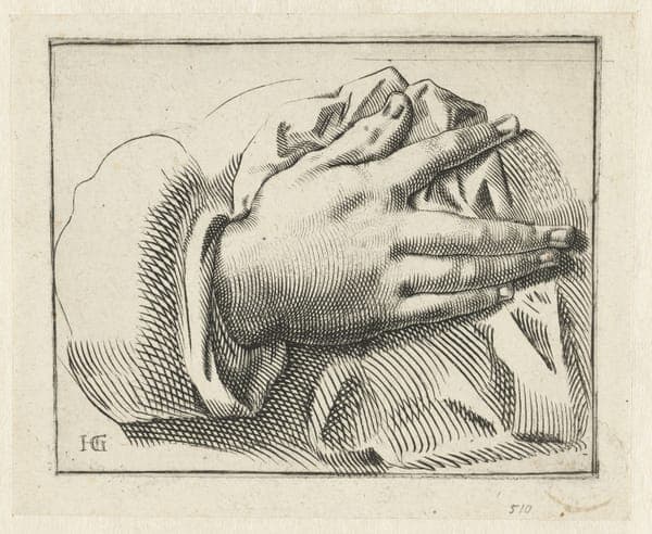 Studie van een hand, RP-P-OB-10.297