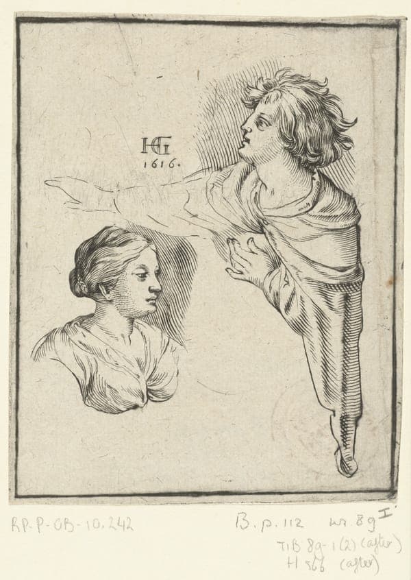 Studie voor een jonge vrouw