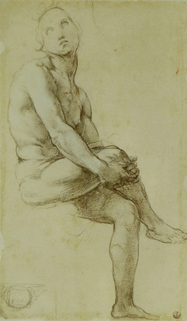 Study of a nude sitting