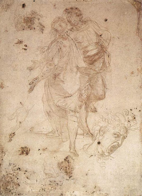 Study of Two Men in Discussion