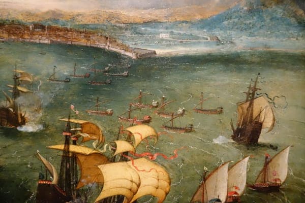 View of the bay of Naples, c. 1563 - detail