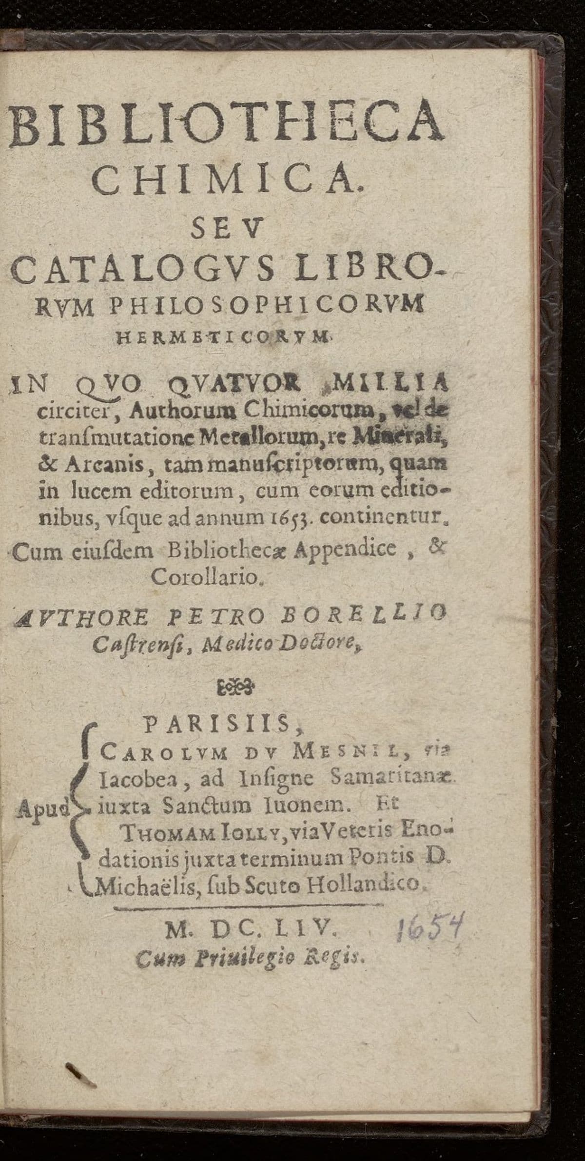Bibliotheca chimica. Seu catalogus librorum philosophicorum hermeticorum