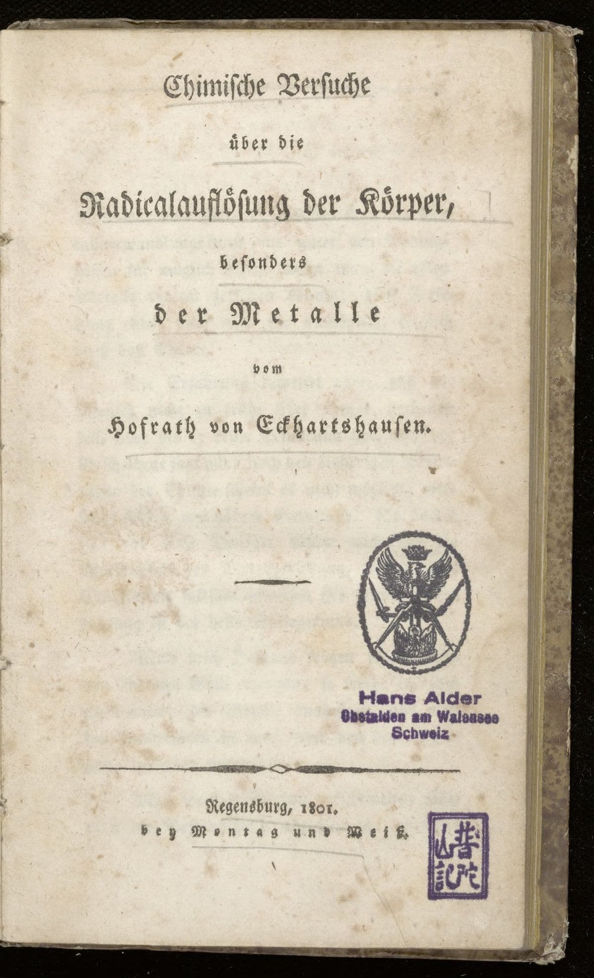 Chimische Versuche über die Radicalauflösung der Körper