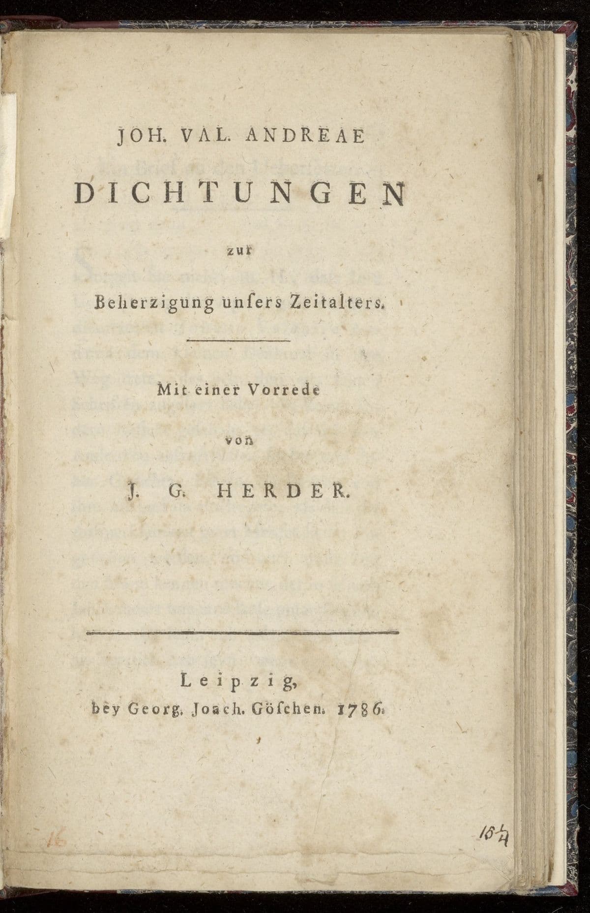 Dichtungen zur Beherzigung unsers Zeitalters