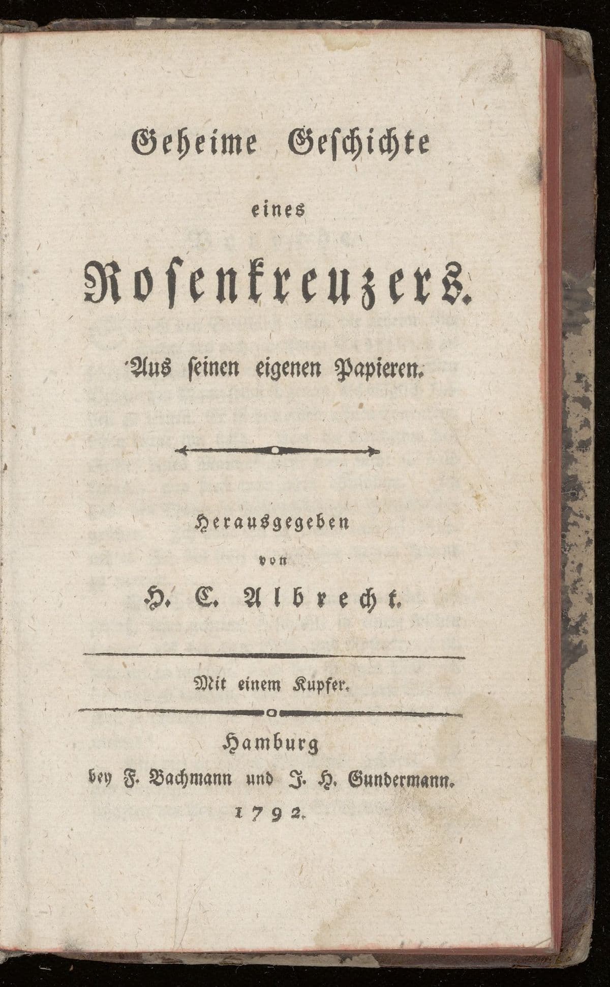 Geheime Geschichte eines Rosenkreuzers