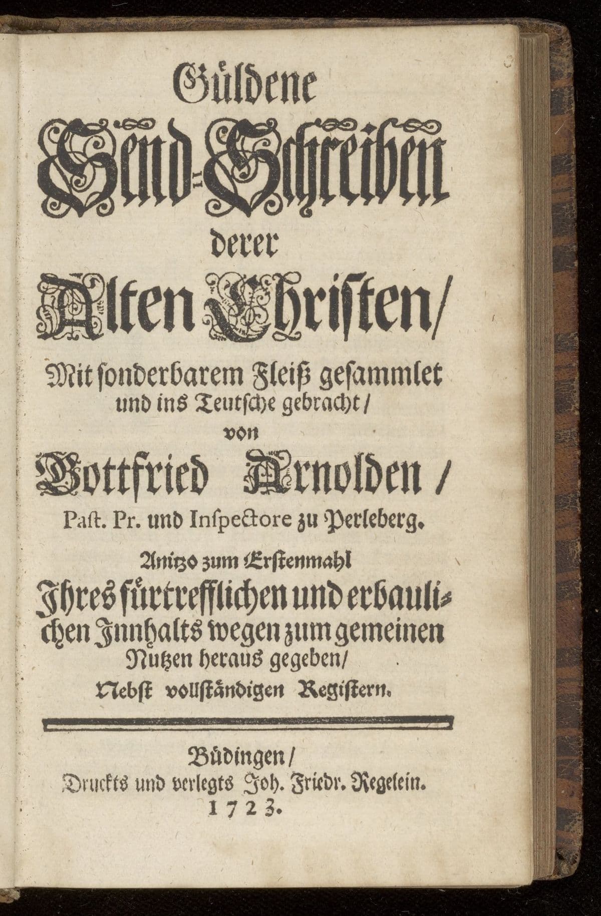 Güldene Send-Schreiben derer alten Christen