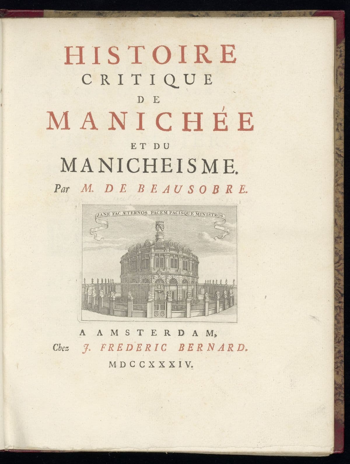 Histoire critique de Manichée et du Manicheisme