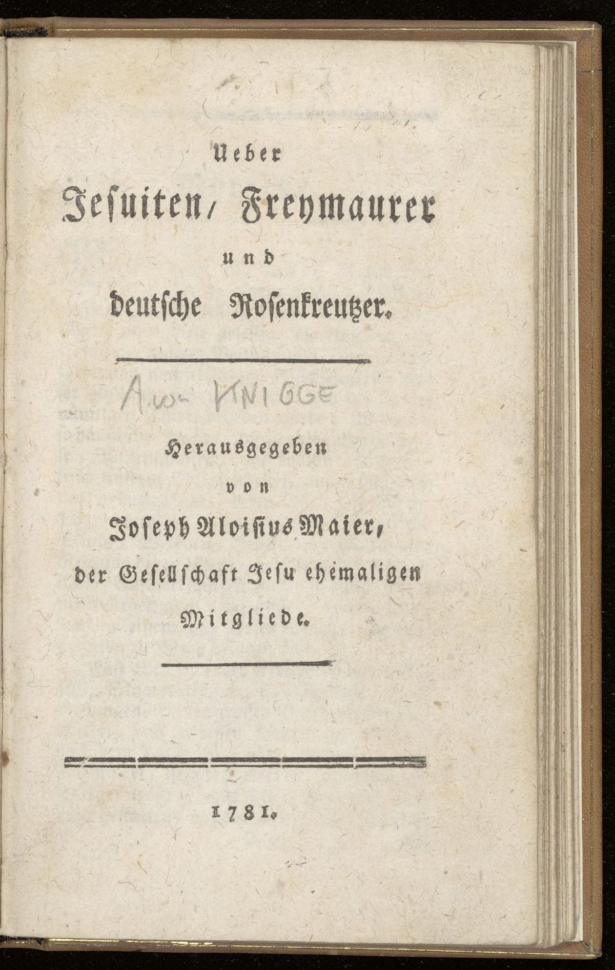 On Jesuits, Freemasons, and German Rosicrucians