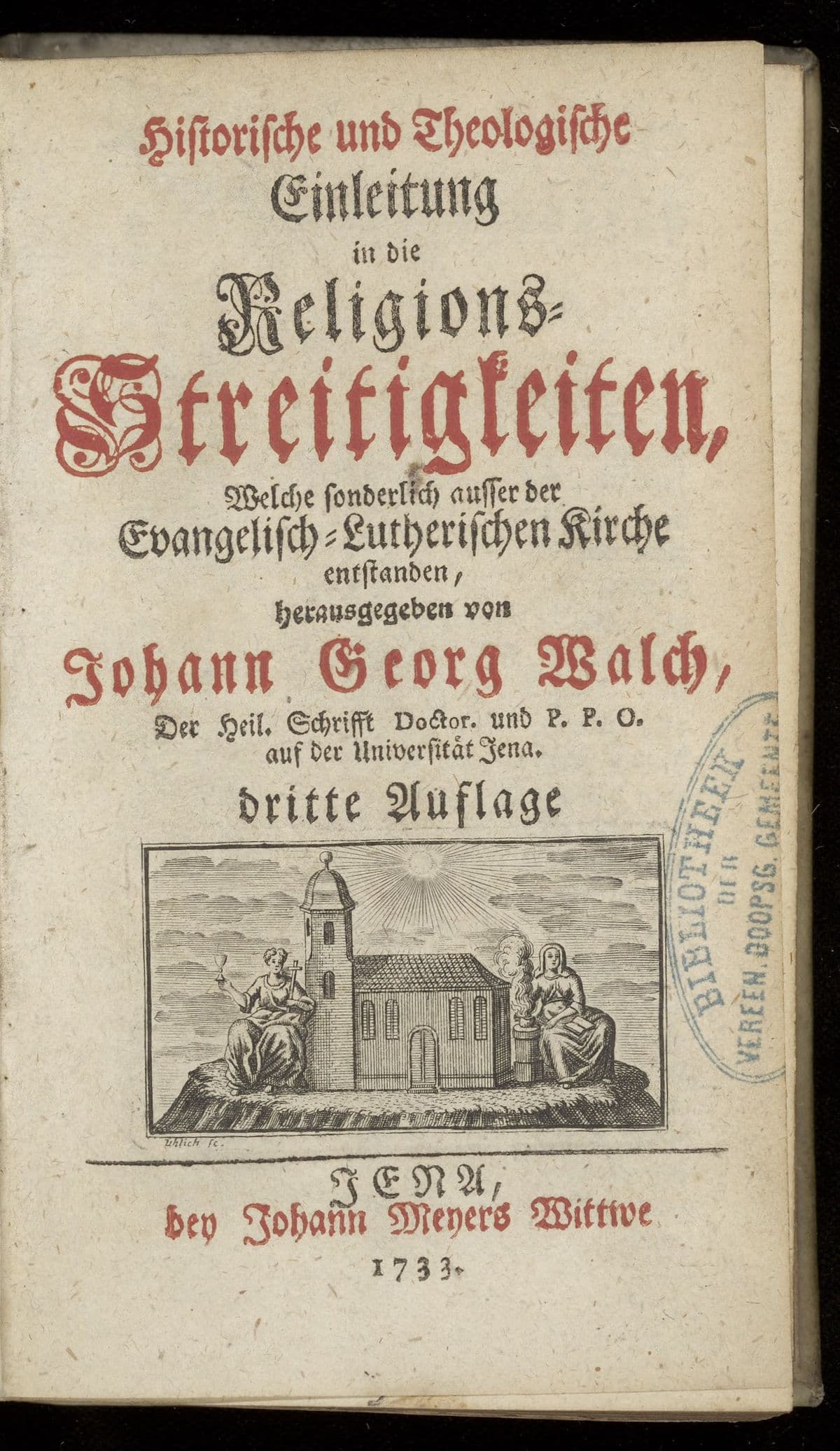 Historische und theologische Einleitung in die Religions-Streitigkeiten
