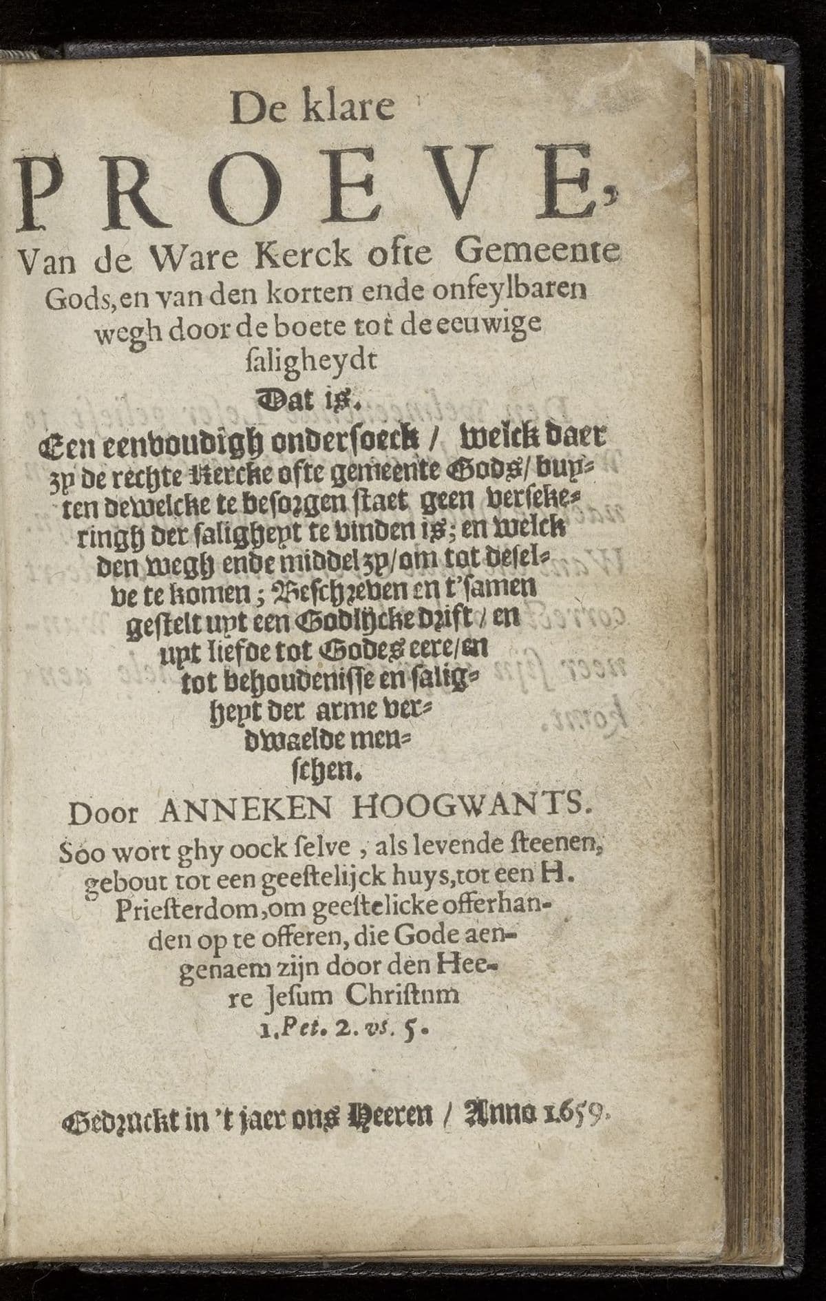 De klare proeve, van de ware kerck ofte gemeente Gods