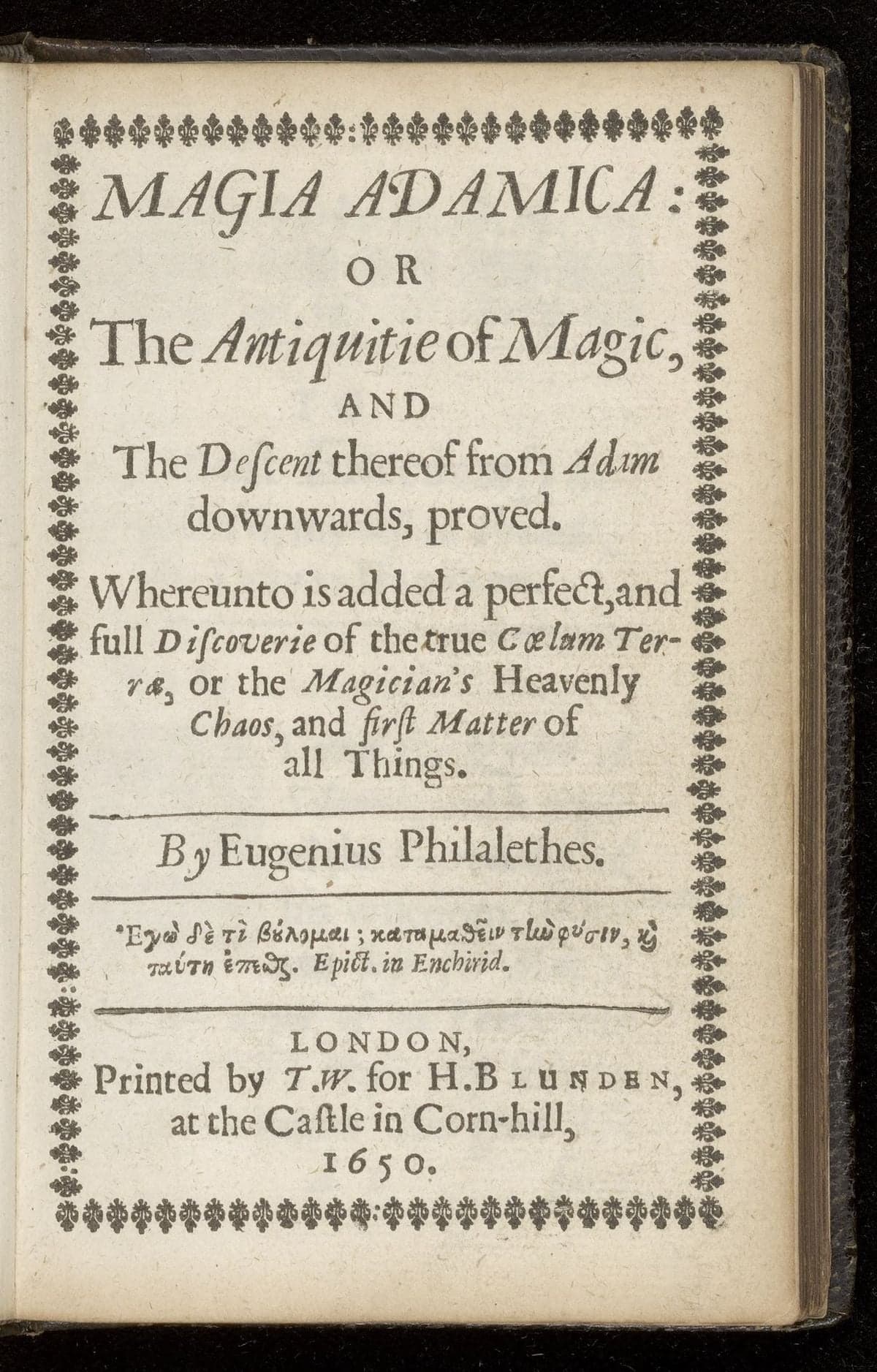 Magia adamica or the antiquitie of magic