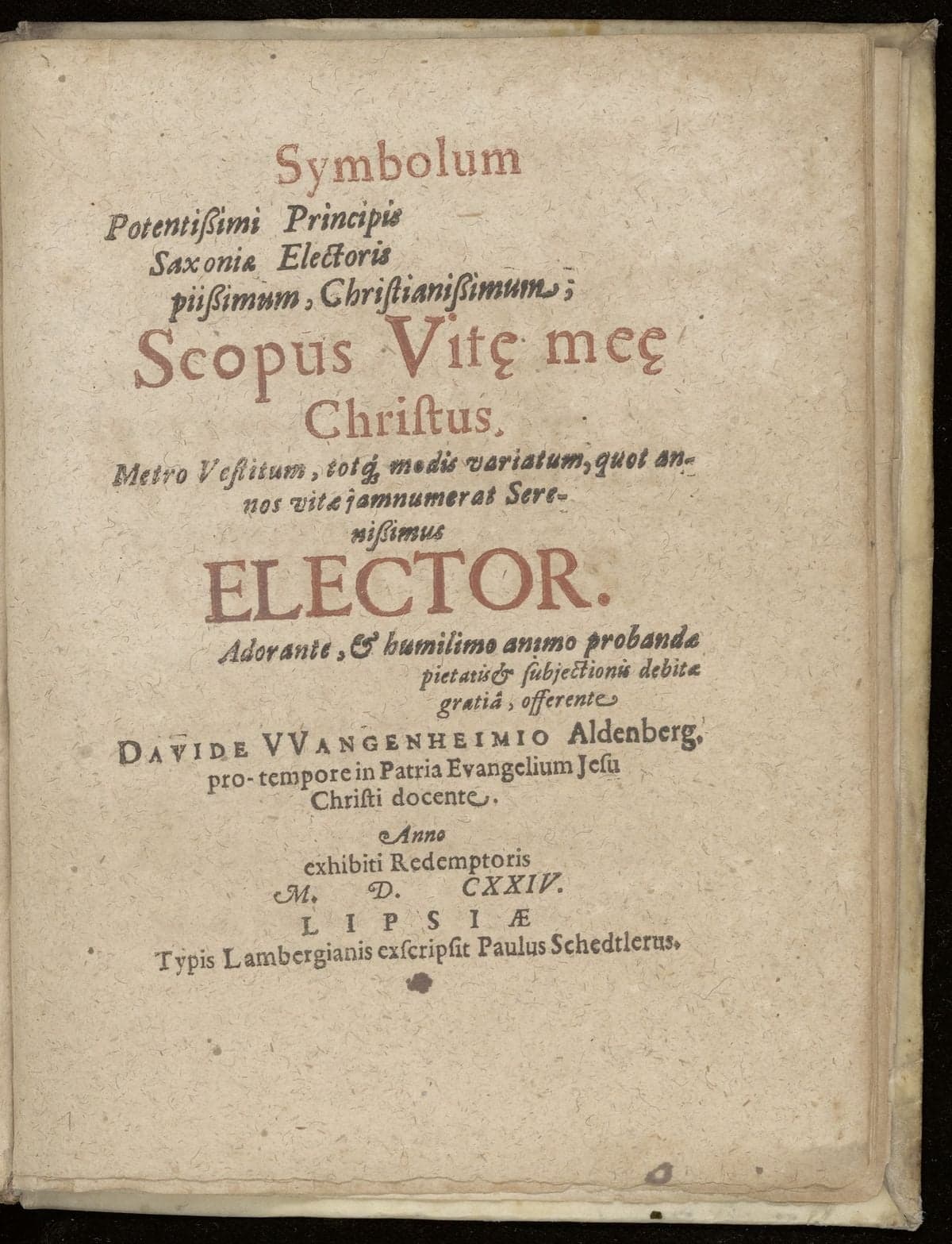 Scopus vitae meae Christus