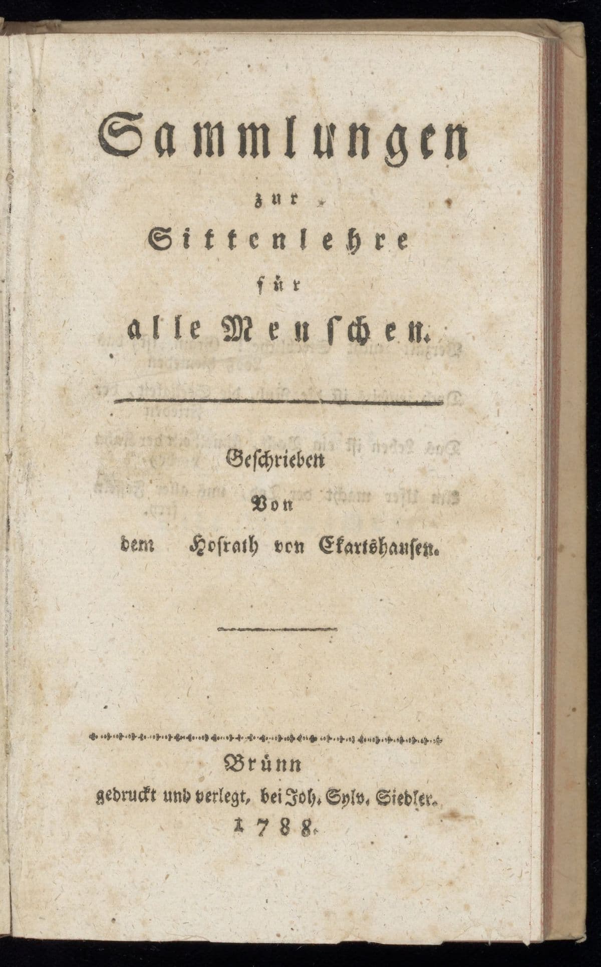 Sammlungen zur Sittenlehre fuer alle Menschen