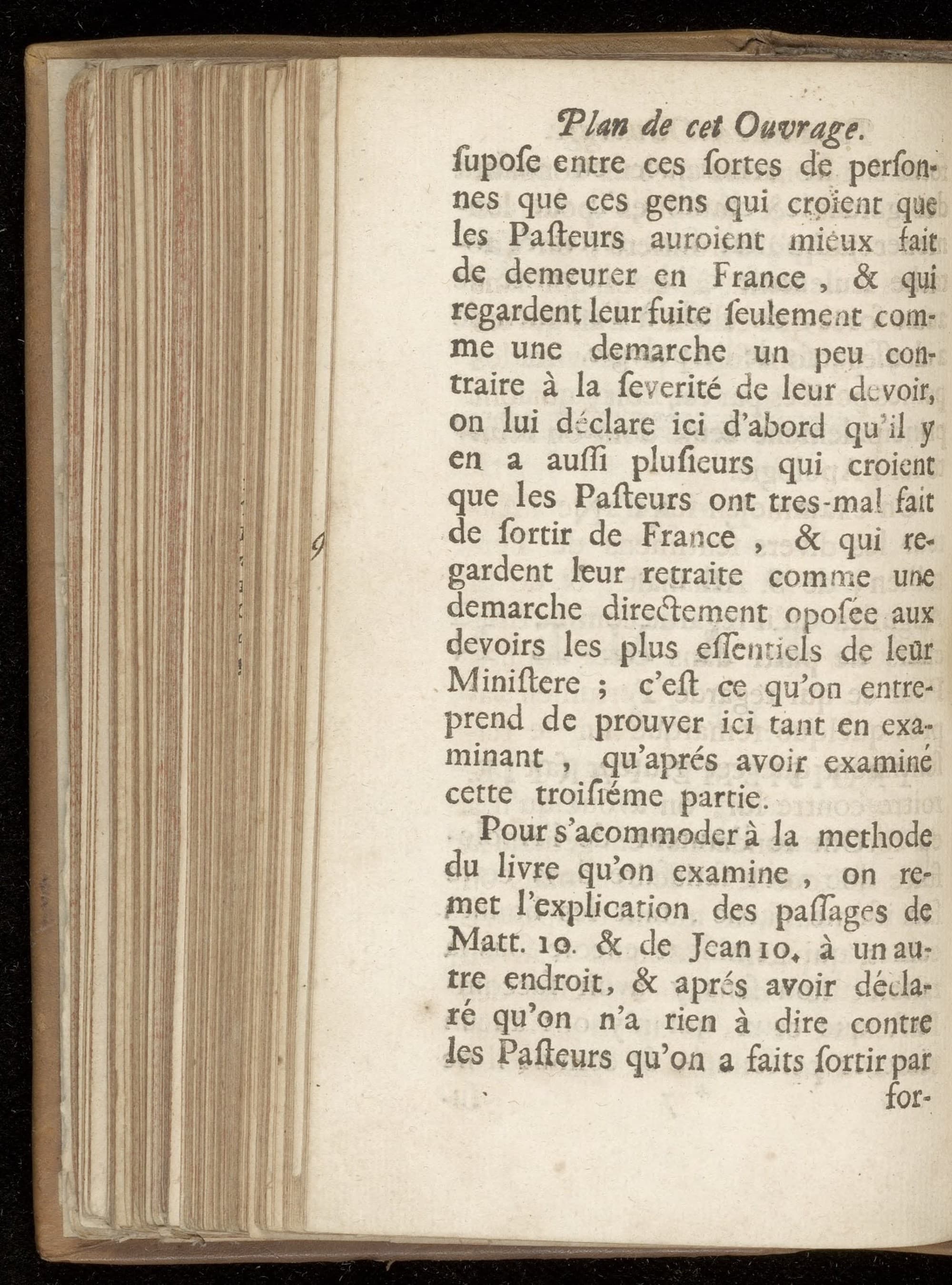 Sentimens des-interessés sur la retraite des pasteurs de France