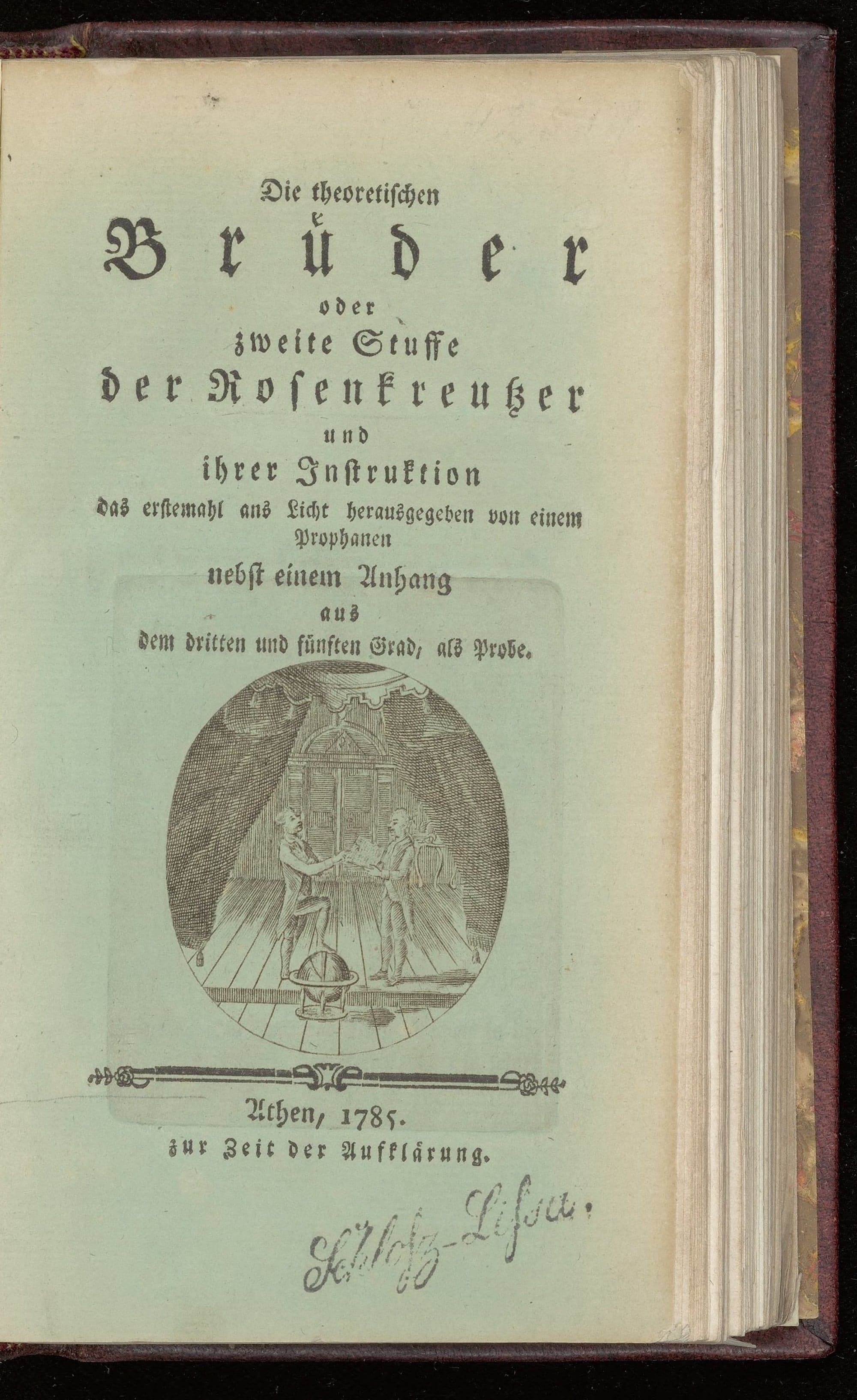 Die theoretischen Brüder oder zweite Stuffe der Rosenkreutzer und ihrer Instruktion