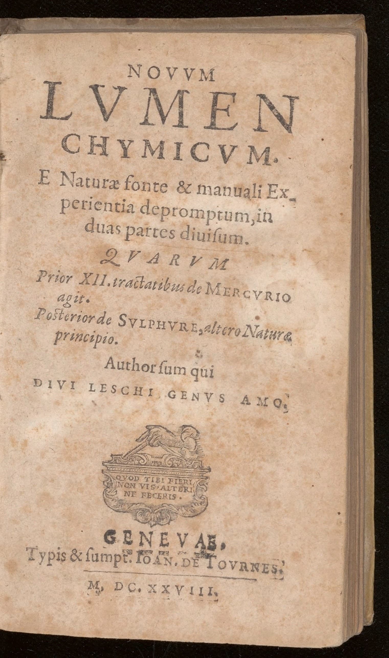 Novum lumen chymicum