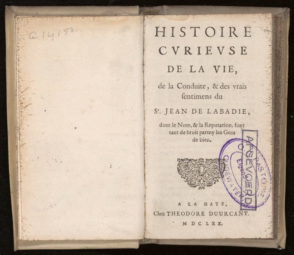 Curious History of the Life of Jean de Labadie