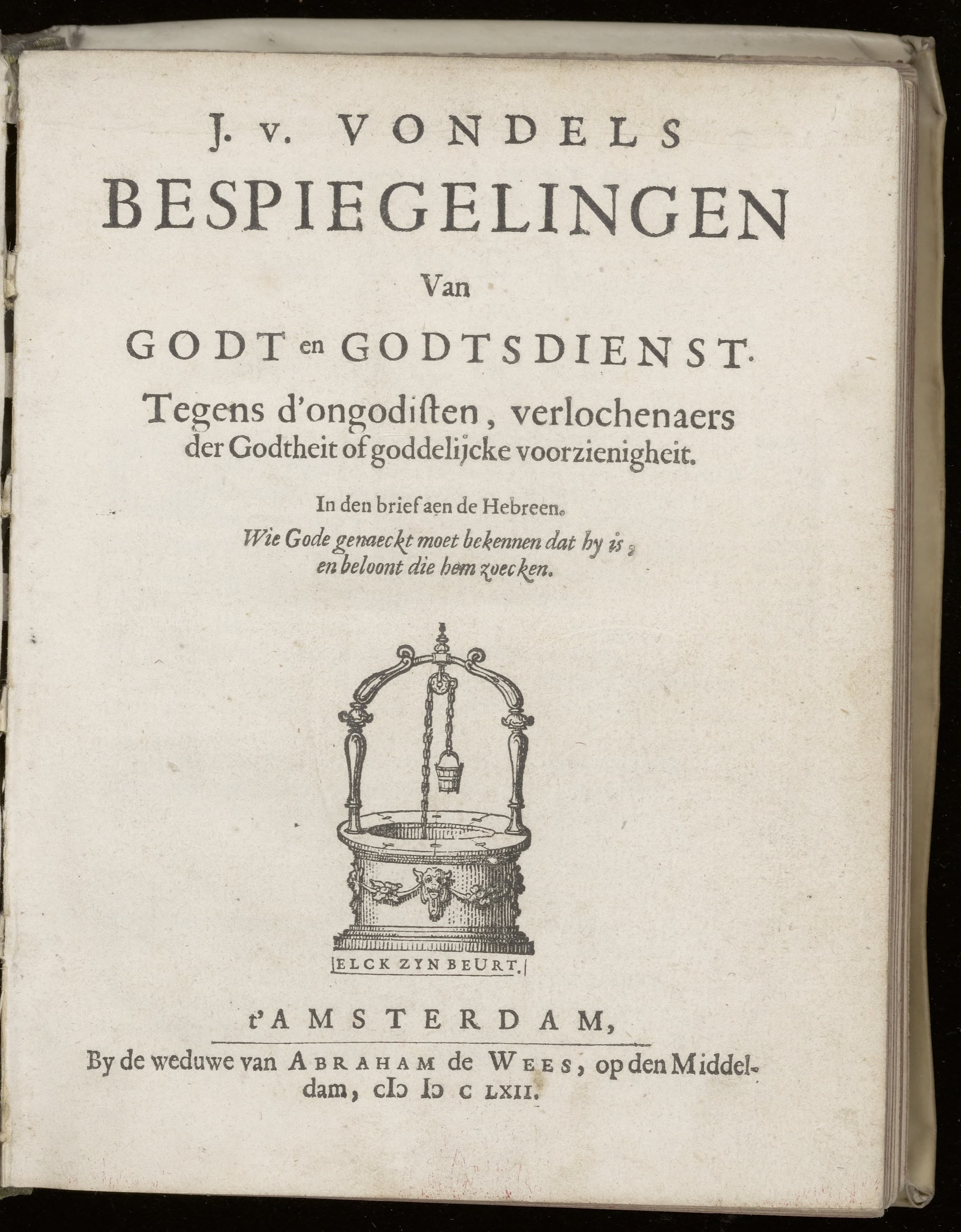 Bespiegelingen van Godt en godtsdienst