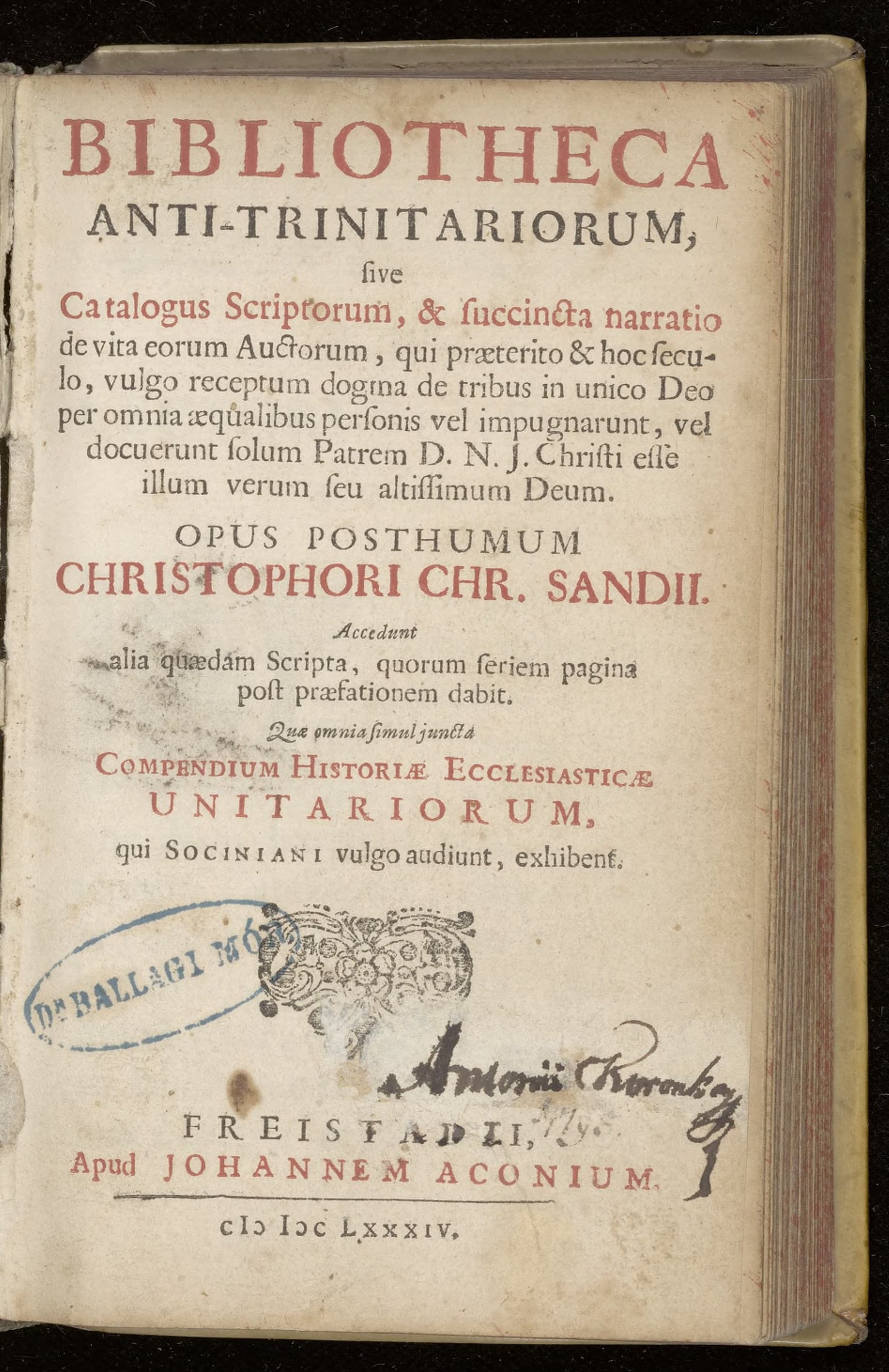 Bibliotheca anti-trinitariorum