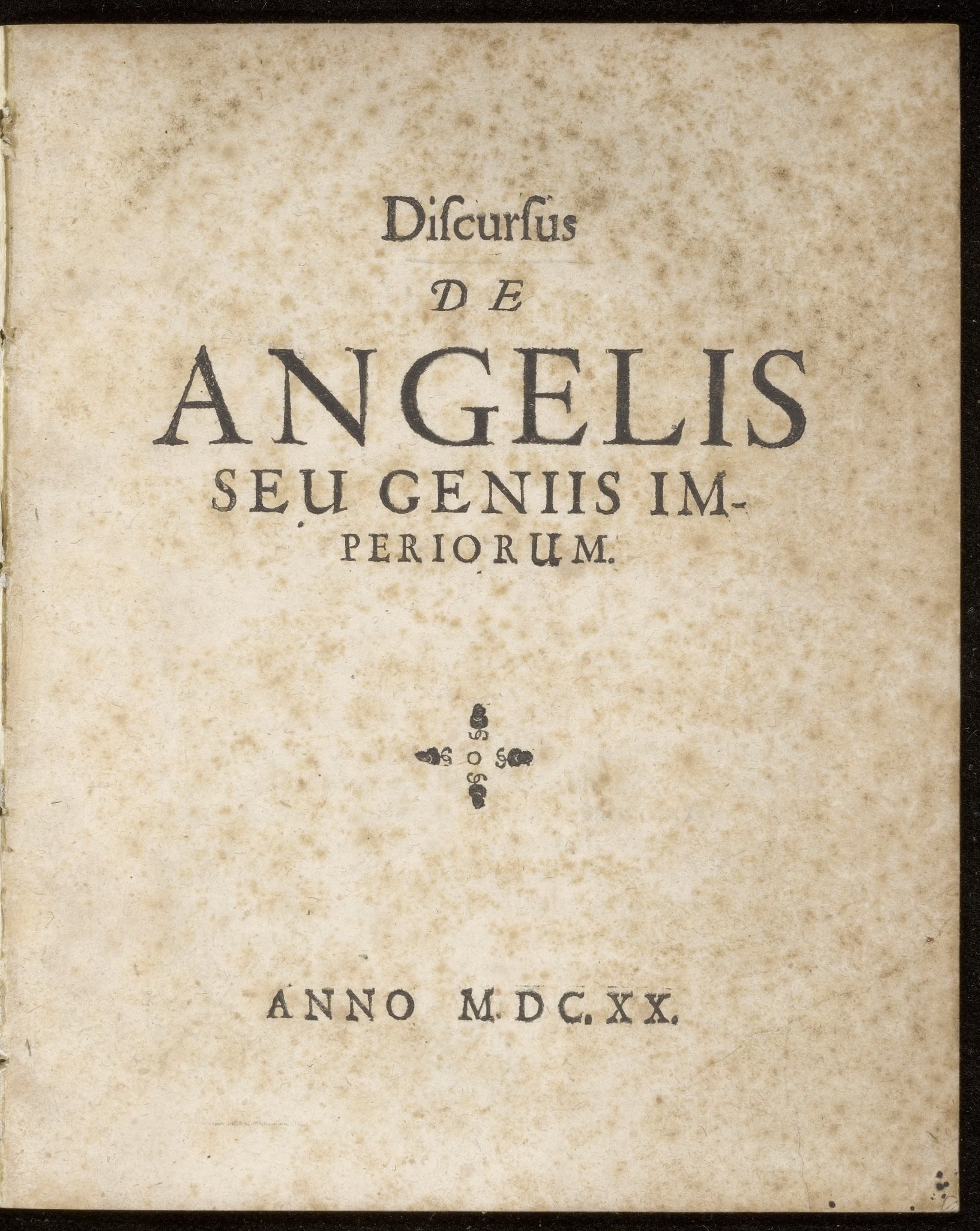 Discursus de angelis seu geniis imperiorum