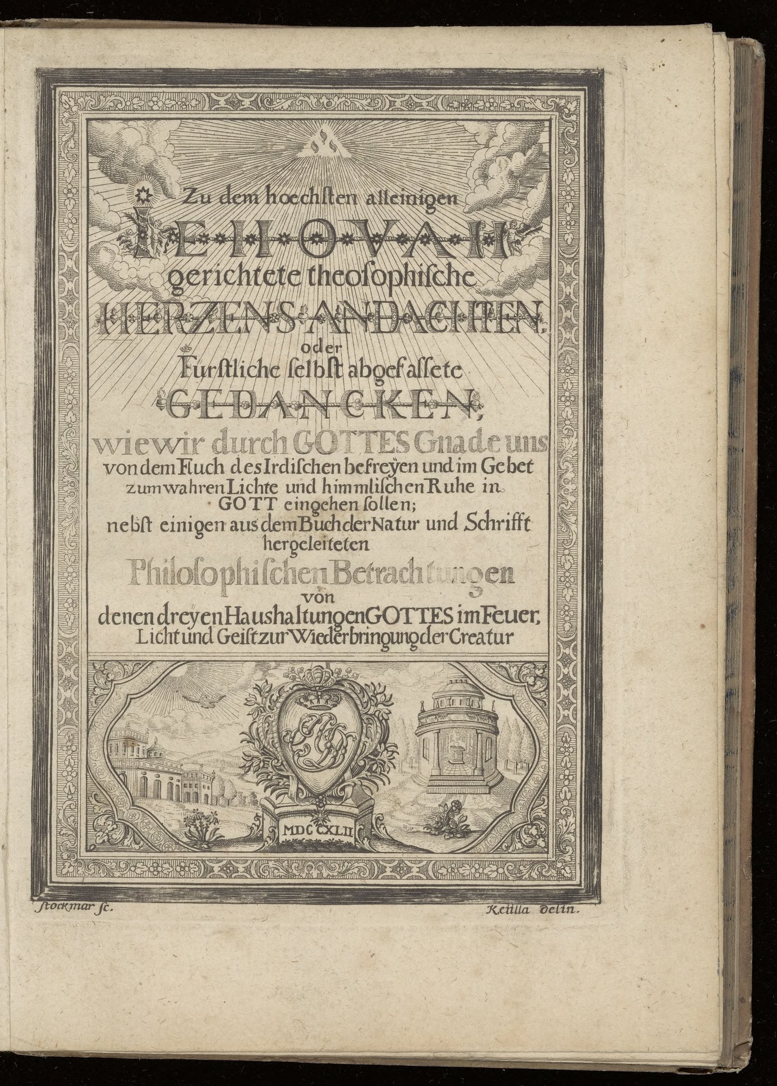 Zu dem hoechsten alleinigen Jehovah gerichtete theosophische Herzensandachten