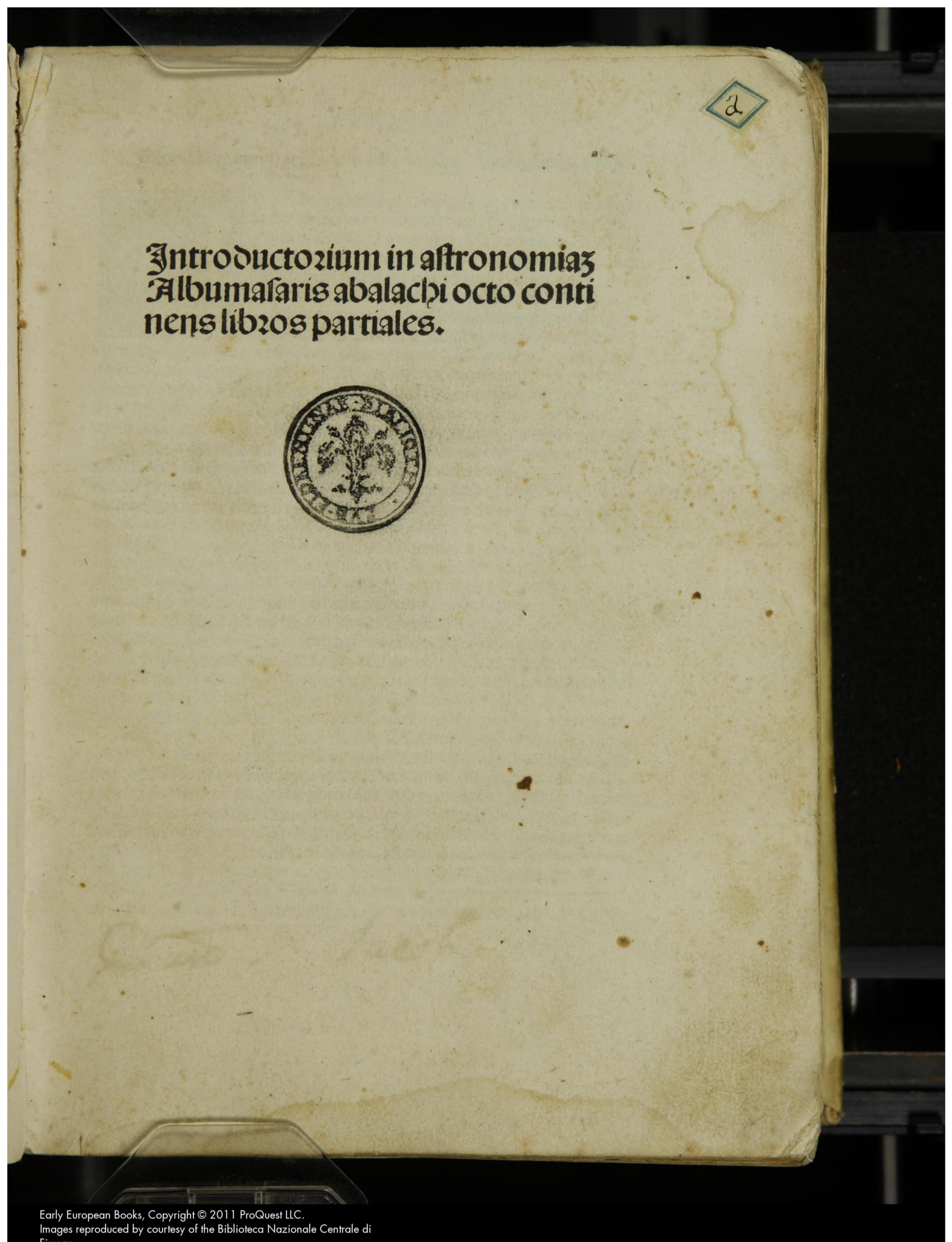 Introductorium in Astronomiam (1489)