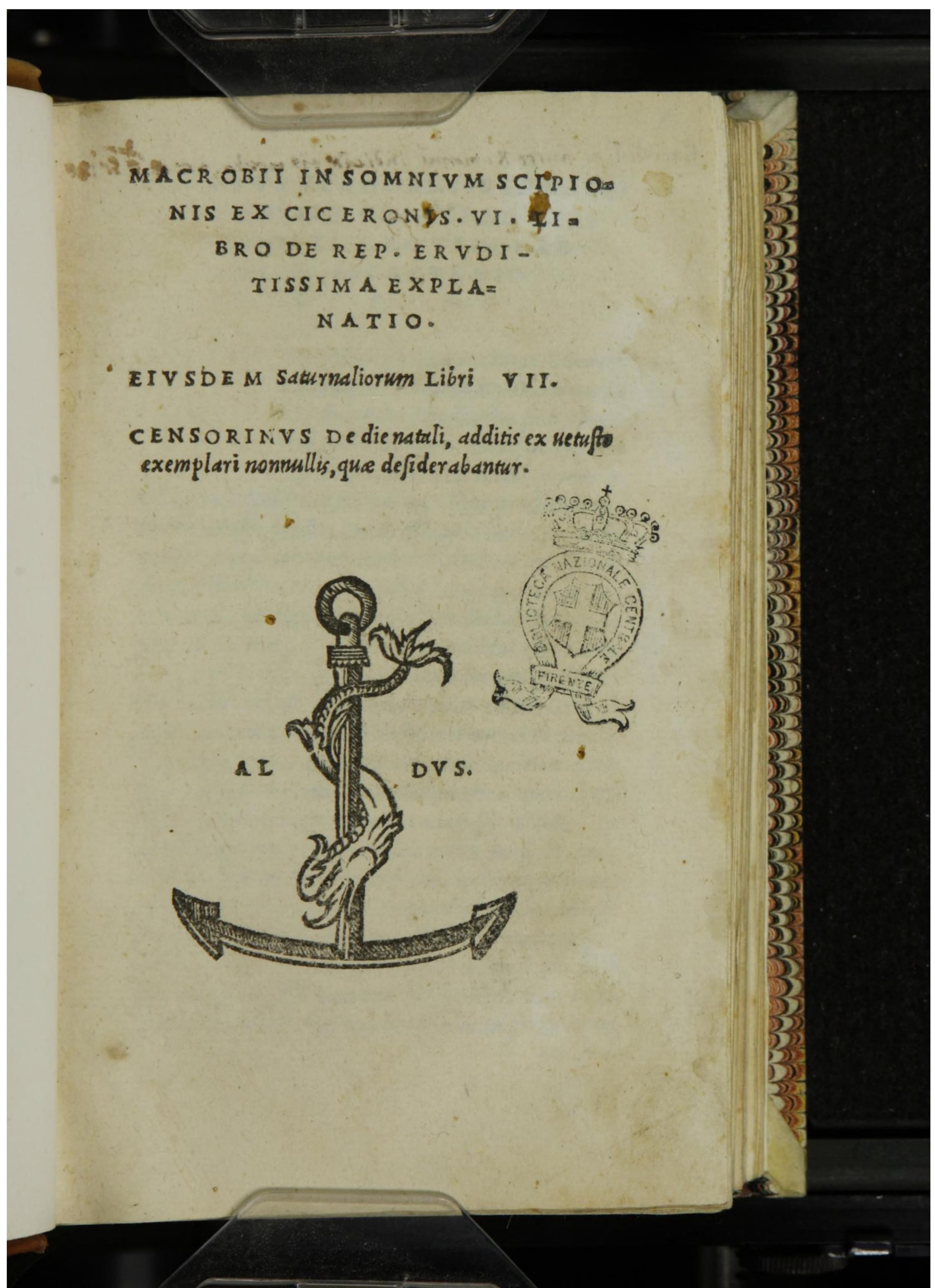 Macrobii In Somnium Scipionis; Saturnalia (1528)