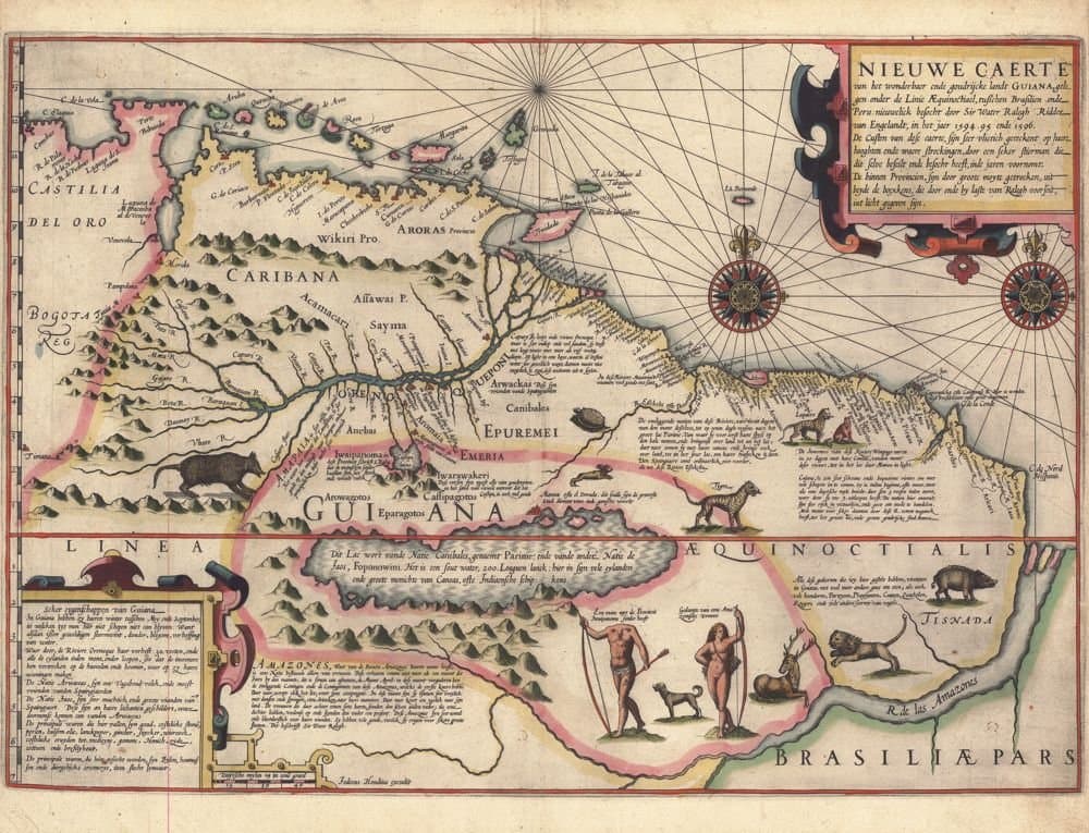 
              Nieuwe caerte van het wonderbaer ende goudrijcke landt Guiana :
              gelegen onder de Linie Æqui...
        