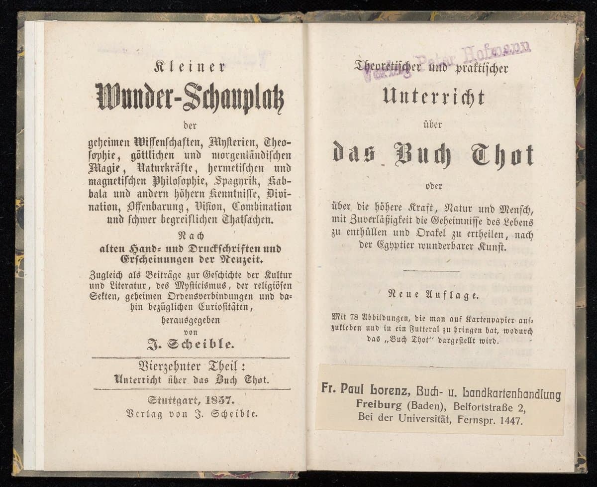 Theoretischer und praktischer Unterricht ueber das Buch Thot