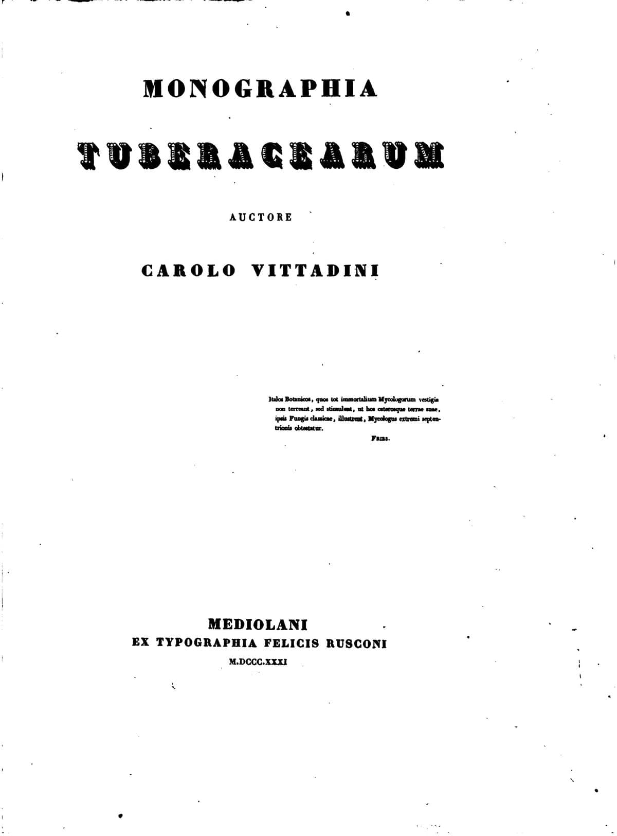 Monograph of the Truffles