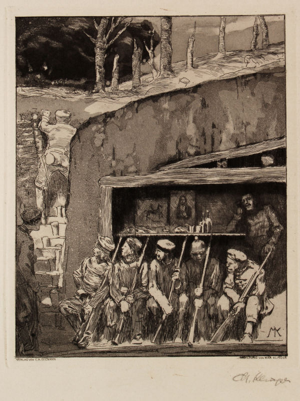 Max Klinger Im Unterstand