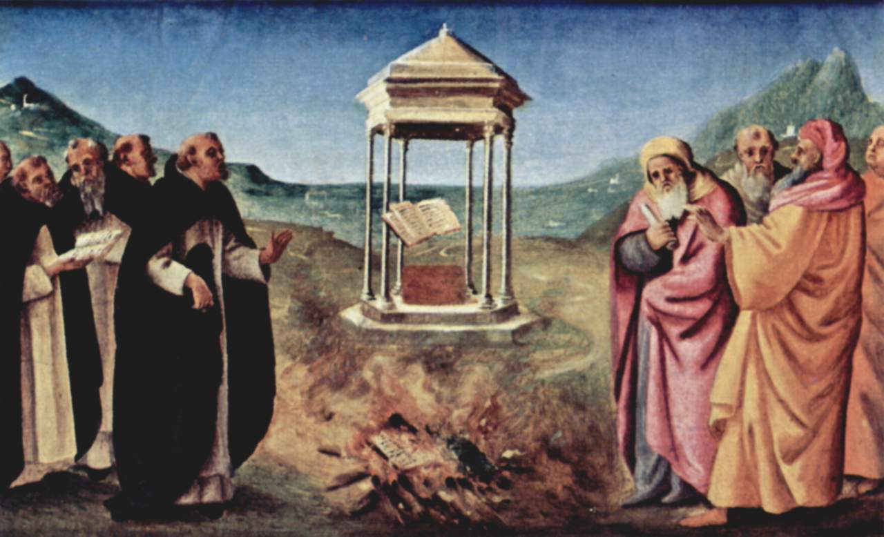 Pugliese Altar: Madonna, Saints, and Burning of Albigensian Writings