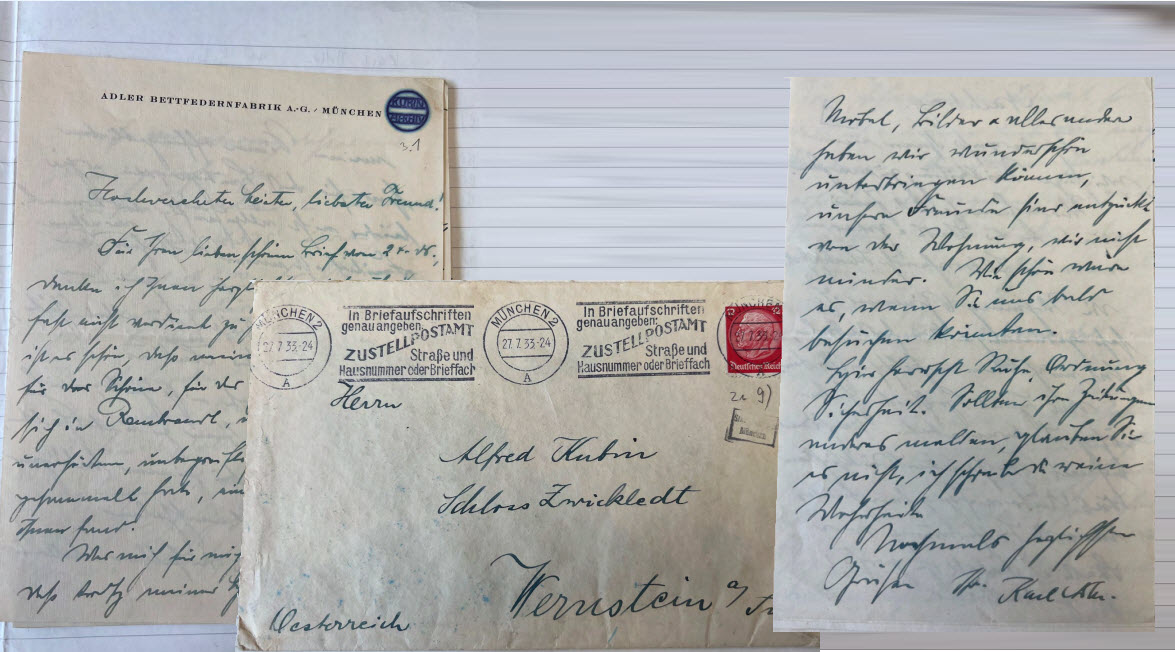 Adler Kubin correspondence snapshot