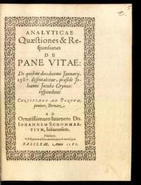 Analyticae Quaestiones &amp; Responsiones de pane vitae
