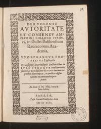 ... Wolfgangus Frobelius Lipsiensis pro insigniis ac privilegiis doctoralibus in iure utroque consequendis subiectas conclusiones ex variis iurium capitibus depromptas