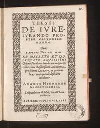 Theses de iureiurando propter calumniam dando