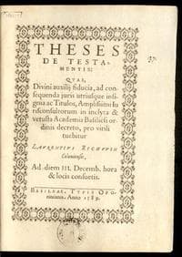 Theses de testamentis