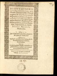 Disputationis contra Ebionitas, Iesu Christi Domini nostri deitatem negantes &amp; philou anthrōpou eum esse fingentes sōmatopoiēsis