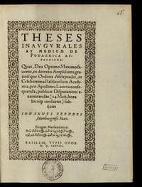 Theses inaugurales et medicae de podagrica affectione